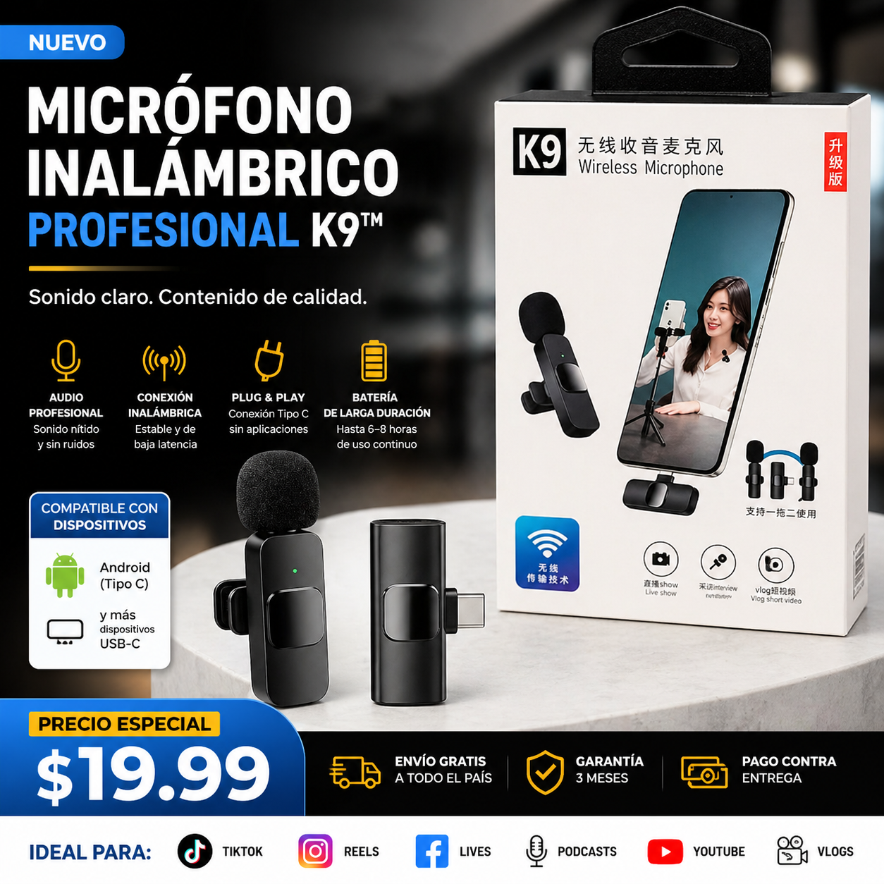 Microfono K9 Tipo C