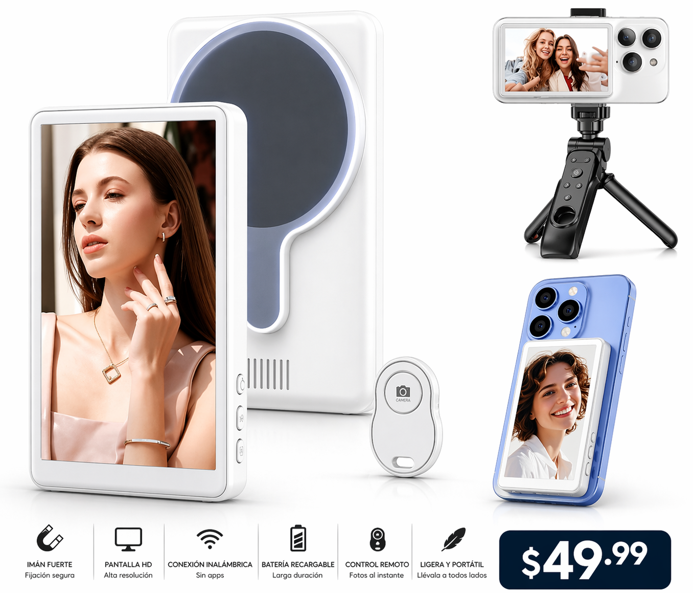 Pantalla Selfie Magnética HD