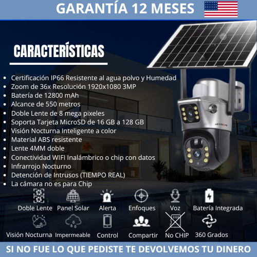 Cámara de Vigilancia Solar