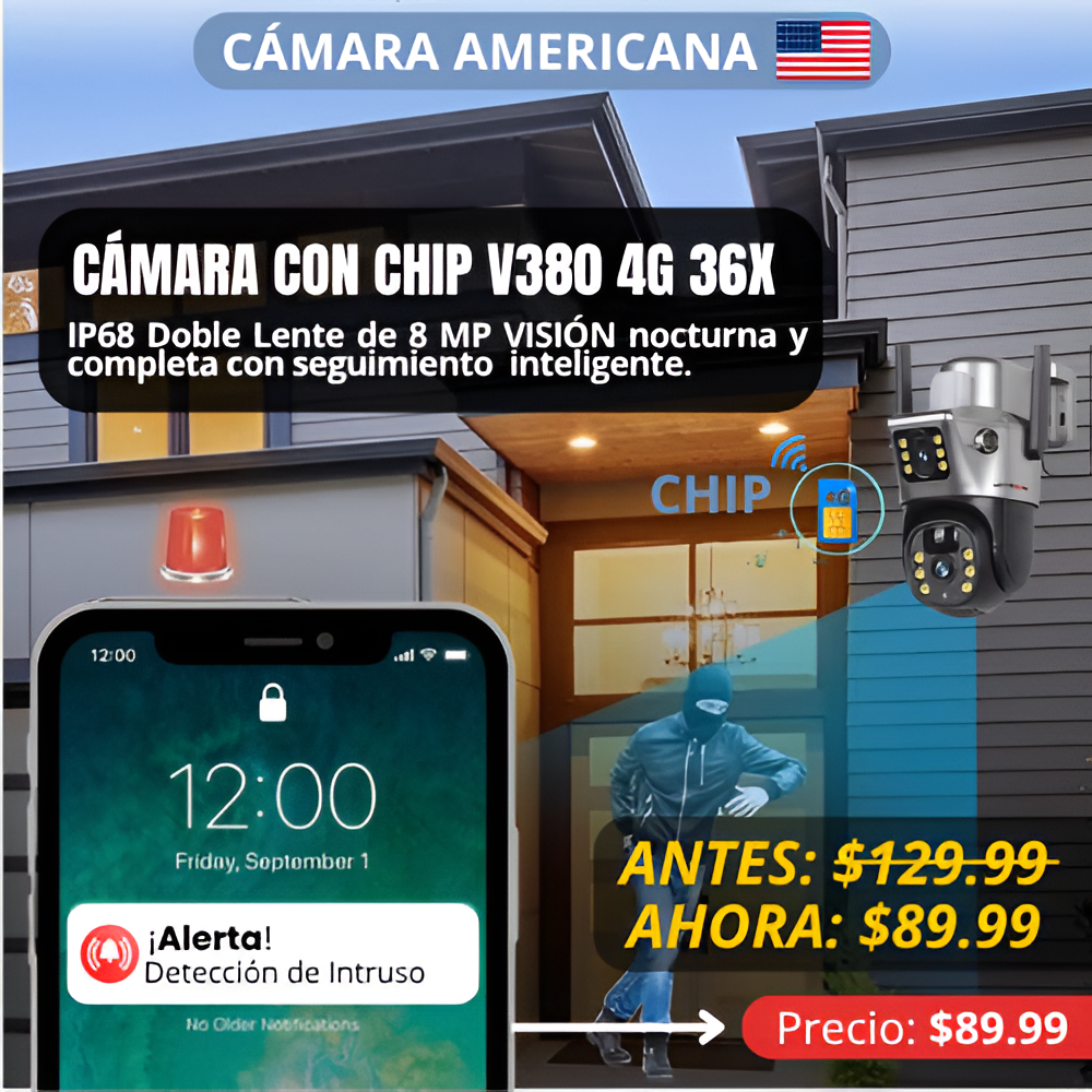Cámara de Vigilancia 4G con CHIP