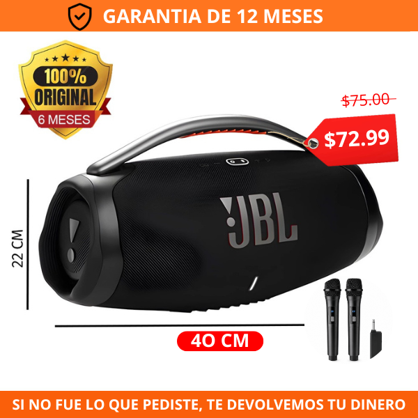 JBL BOOMBOX 3 + 2 Microfonos