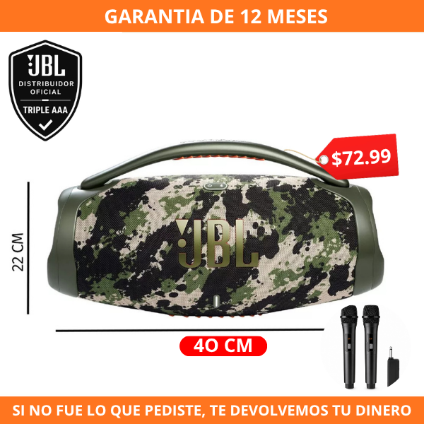 JBL BOOMBOX 3 + 2 Microfonos