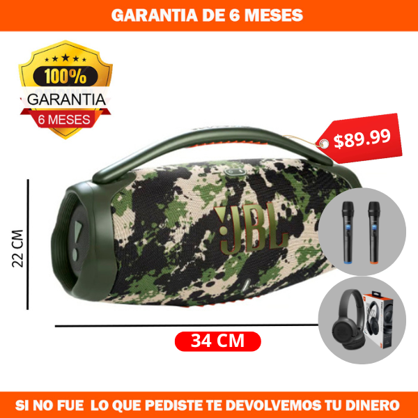 Combo Boombox 3 + Auriculares + 2 Micrófonos
