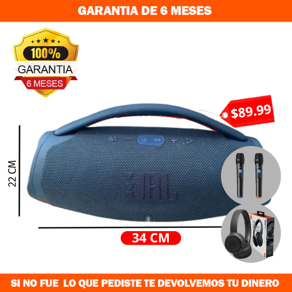 Combo Boombox 3 + Auriculares + 2 Micrófonos